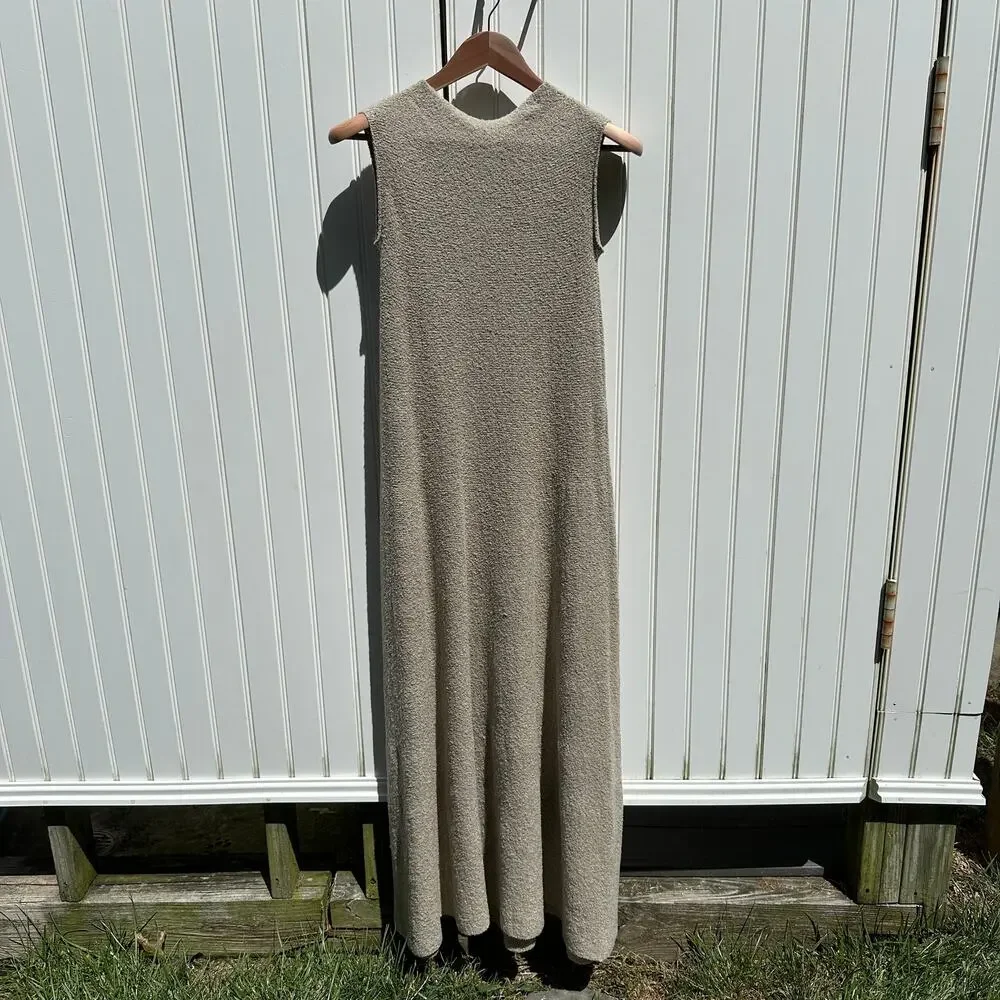 Lauren Manoogian Cotton Bouclé Shell Dress Size 1 Small Pumice Taupe NWT $530 - Picture 2 of 16